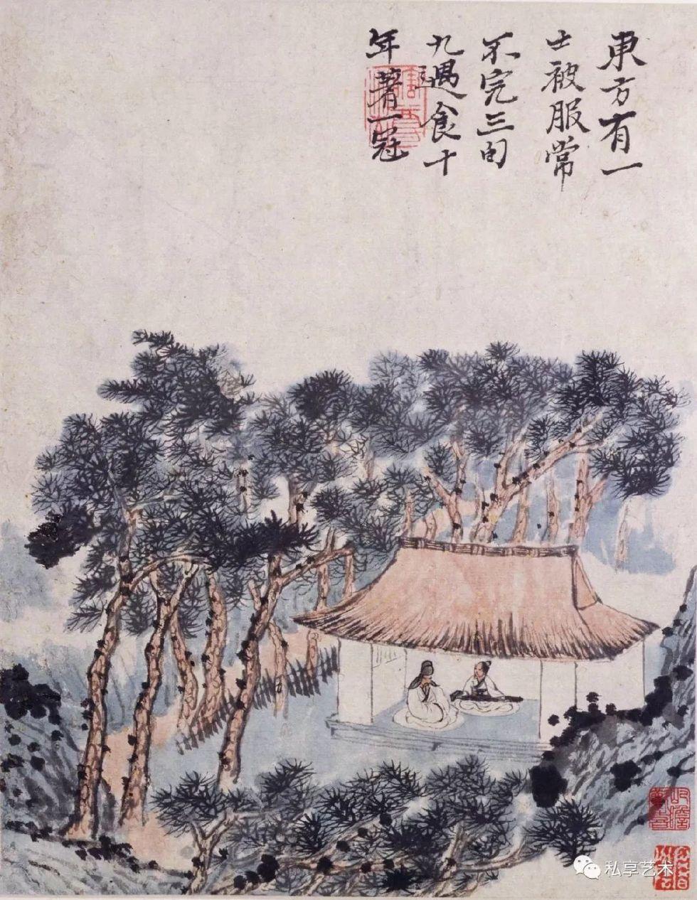 北京故宫博物院藏丨石涛晚年佳作《陶渊明诗意