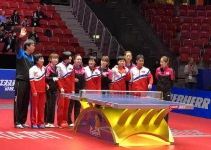 世乒赛1\/4决赛赛前朝韩宣布组联队 直接闯入半