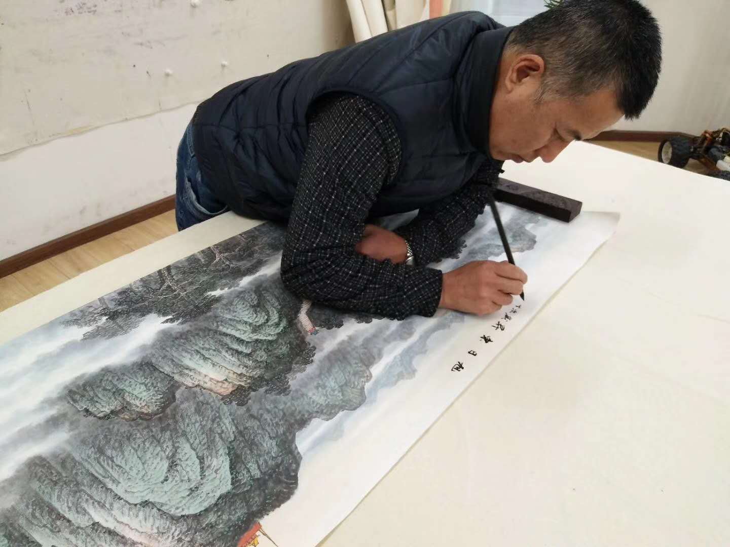 寧建華画家の本物の山水画です 寧建華画家の本物の山水画です - メルカリ