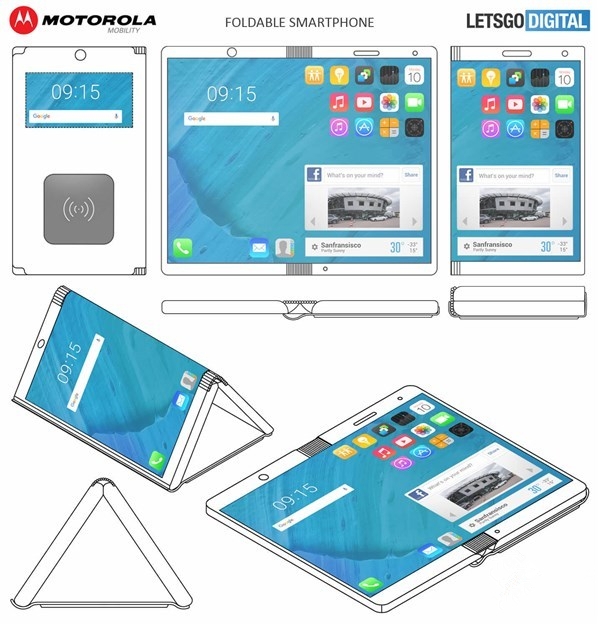 联想Moto可折叠手机专利曝光:应用图标与苹果