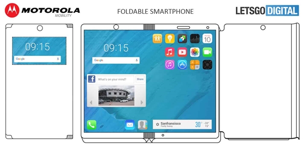 摩托罗拉可折叠手机专利曝光 iOS图标什么鬼？