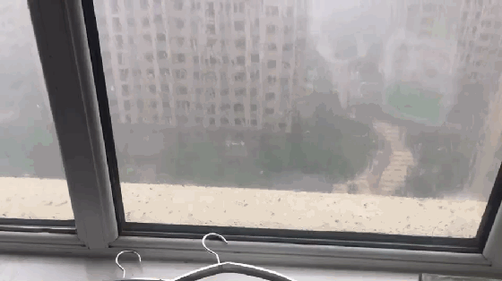 大风伴大雨突降聊城!部分地区降下冰雹,开车看不清