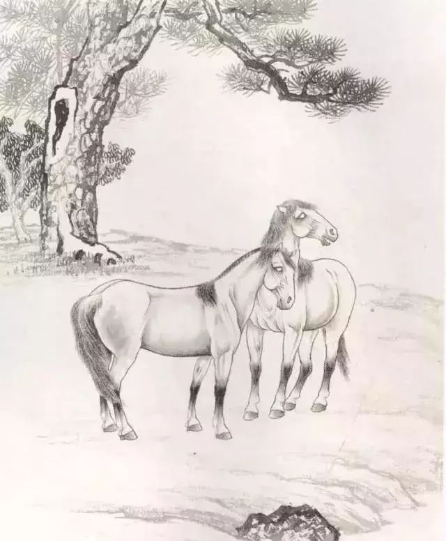 工笔马的画法及线描骏马