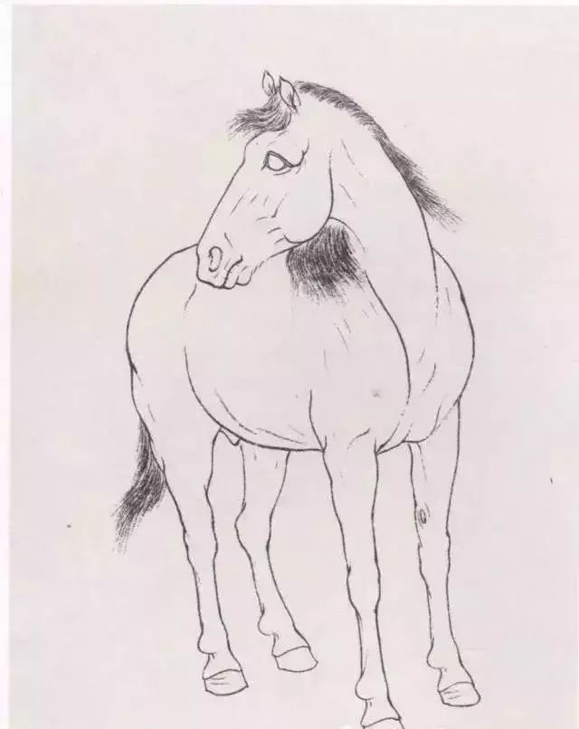 工笔马的画法及线描骏马