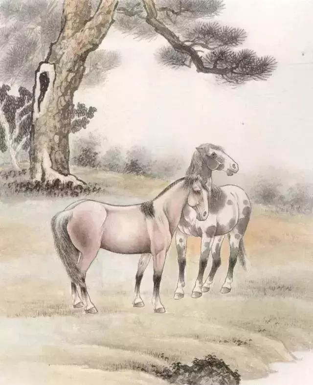 工笔马的画法及线描骏马