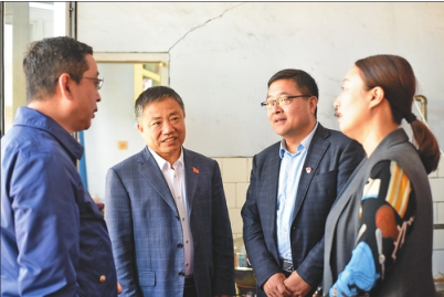 汤原县委县政府领导看望中国电信黑龙江分公司精准扶贫驻伏安村工作