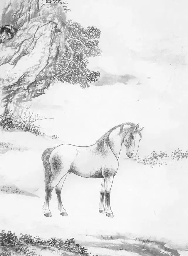 工笔马的画法及线描骏马