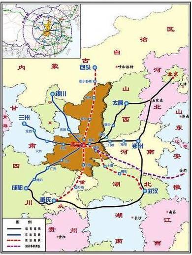 珠三角,京津冀的高铁网实现3小时到达周边城市群西安将加速建成米字型