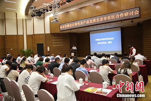 图为研讨会现场，中国合作经济学会会长孙中华演讲。徐欢 摄