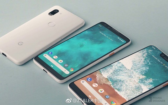 谷歌pixel3系渲染图曝光pixel3xl将使用刘海屏