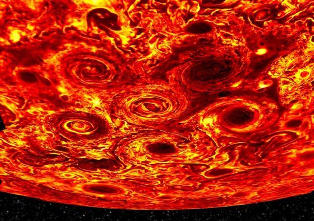 朱诺号新发现：亲眼“看到”木星南北极的气旋！