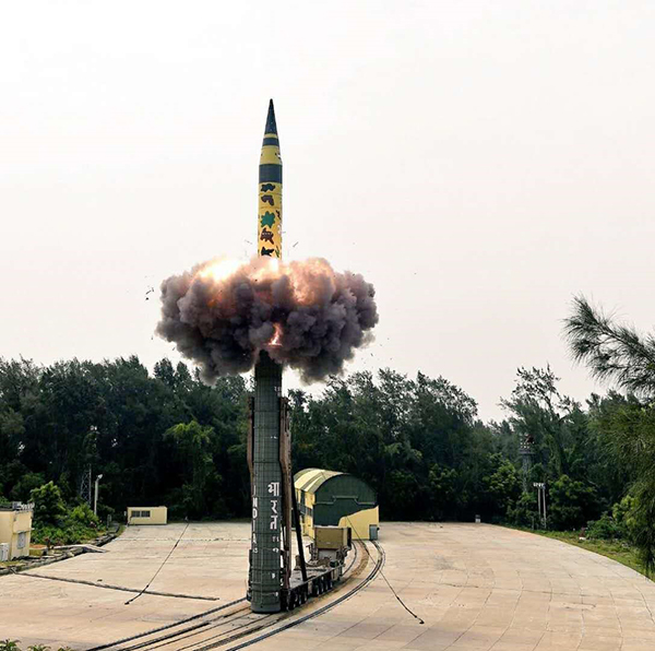印度再次试射烈火-5导弹获成功，这次采用了发射筒新技术