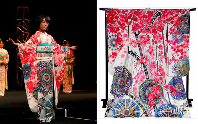 把祥云、熊猫印上中国风和服,岛国设计师脑洞让人猝不及防 把祥云、熊猫印上中国风和服,岛国设计师脑洞让人猝不及防