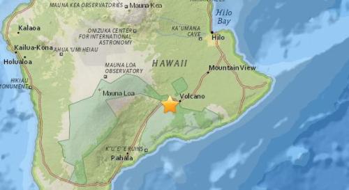 美国夏威夷发生5.5级地震 震源深度5.6公里