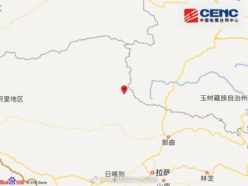 西藏那曲市双湖县发生3.2级地震 震源深度8千米