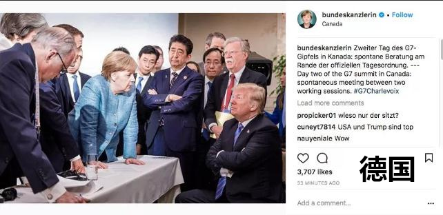 G7峰会不欢而散：同一场景，各国“斗图”争抢C位！