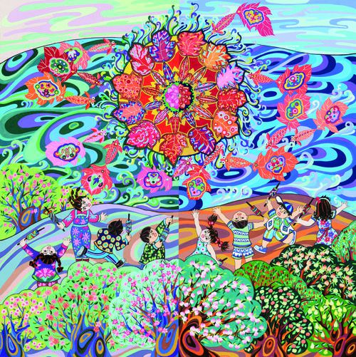 胶南年画亮相上合青岛峰会展览