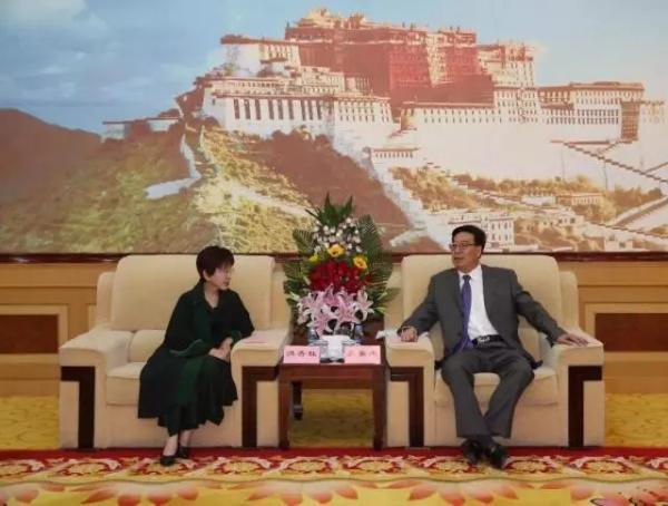 国民党前主席洪秀柱到访西藏：希望为实现中国梦作出贡献