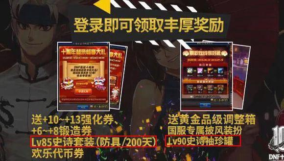 DNF十周年送200天85级史诗套的作用,穿这身
