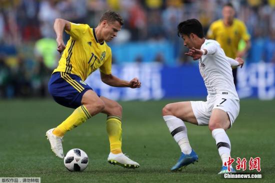 韩国队世界杯首战表现糟糕 统计数据遭瑞典碾压