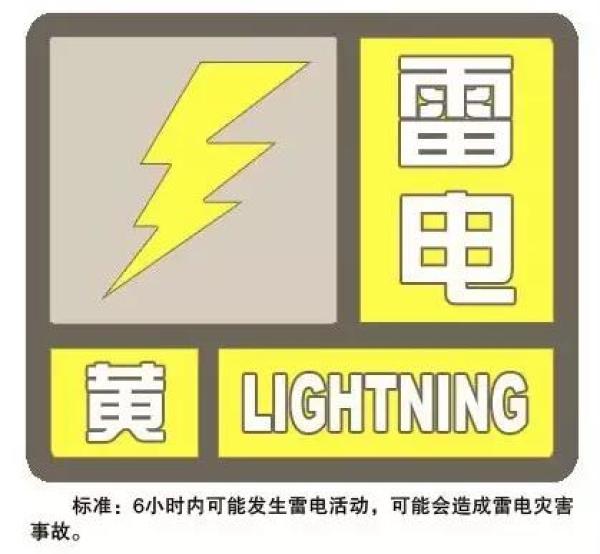 上海发布雷电黄色预警：预计6小时内全市将发生雷电活动