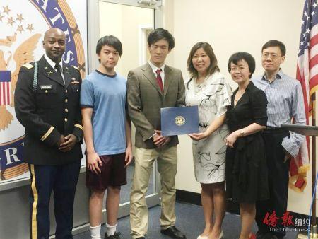 美国5华裔学生被军校录取 国会议员举办表彰会