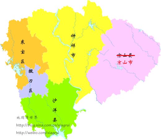 京山市行政区划图 京山在中国的位置 (四)京山县沿革简述  京山县图片