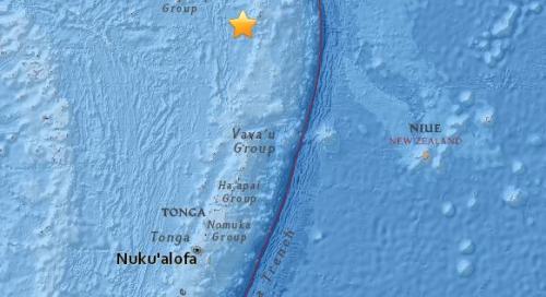 汤加附近海域发生5.4级地震 震源深度111.6公里