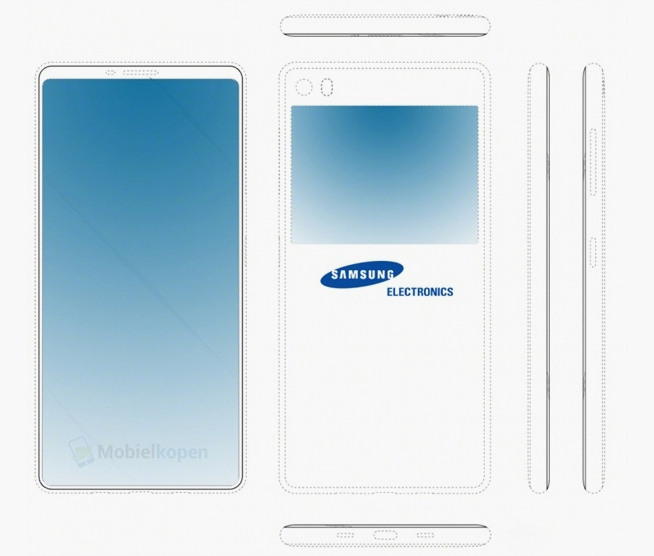 三星全面屏新专利曝光:背部副屏致敬魅族 Gala