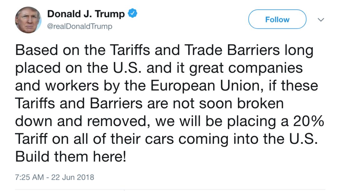 特朗普引爆新争端，欧美贸易战正式开打！