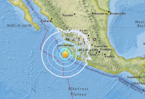 墨西哥太平洋沿岸海域发生6.0级地震 未传灾情