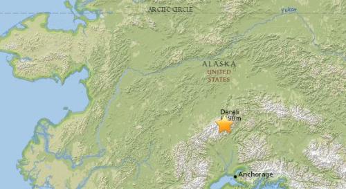 美国阿拉斯加南部5.0级地震 震源深度122.4公里