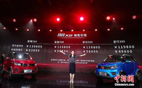 红星汽车首款电动SUV――闪闪X2价格公布 红星汽车首款电动SUV――闪闪X2价格公布