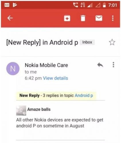 HMD确认诺基亚智能手机都将升级Android P