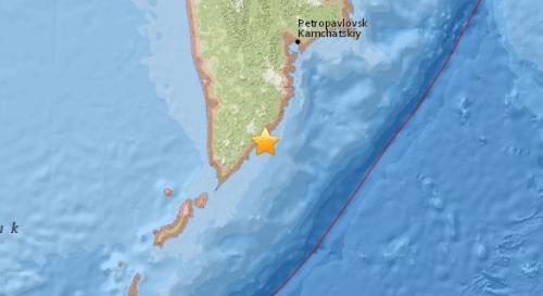 俄罗斯勘察加半岛附近6.1级地震 震源深79.8公里