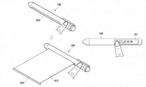 LG新专利曝光 手写笔上带屏幕还能卷曲