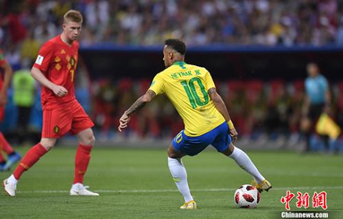 德布劳内爆射助比利时2:1胜巴西 半决赛约战法国