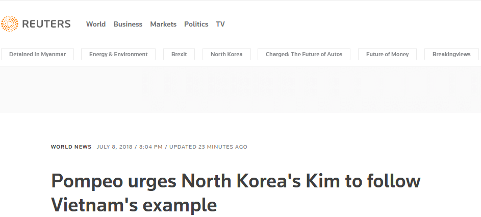 美国说实话了：希望朝鲜走越南道路