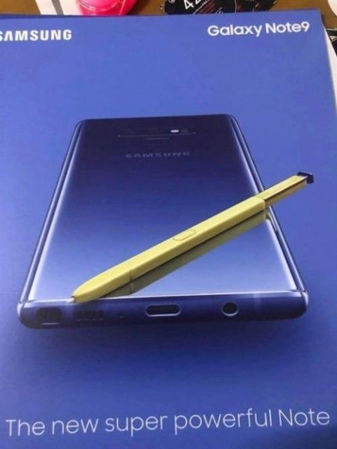 三星Galaxy Note9海报曝光：配备金色S Pen手写笔