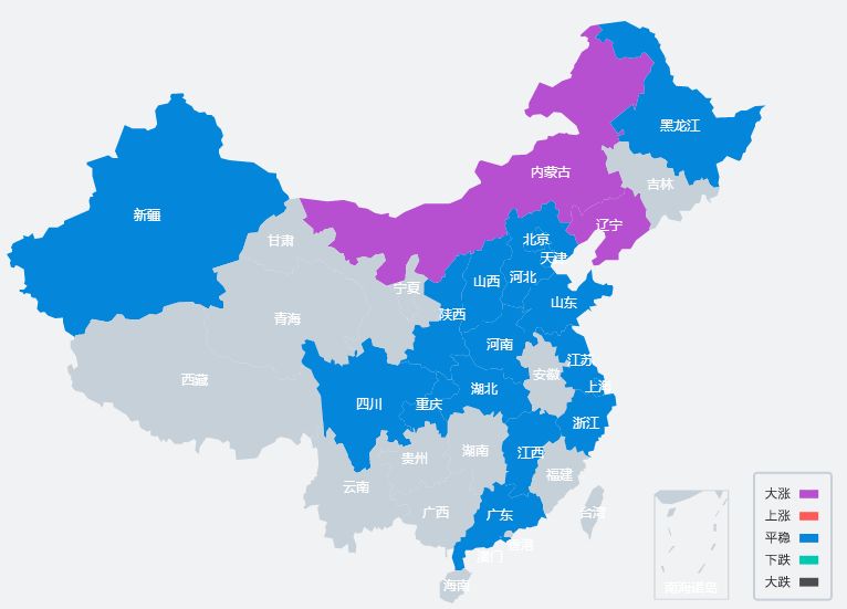 为单日价格平稳;绿色为单日价格下跌;黑色为单日价格下跌50元/吨以上