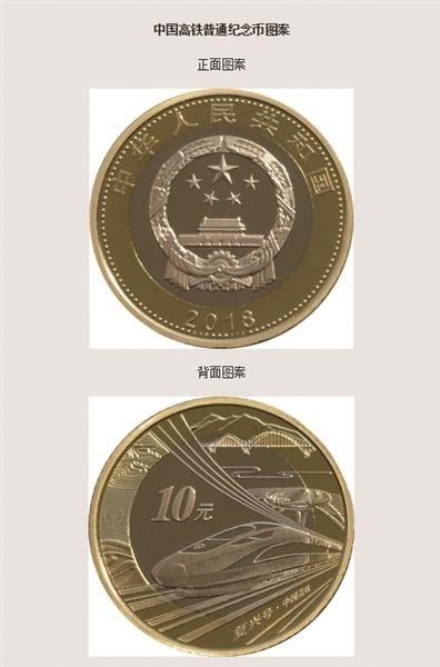 中国高铁币来了，面额为10元，发行数量为2亿枚