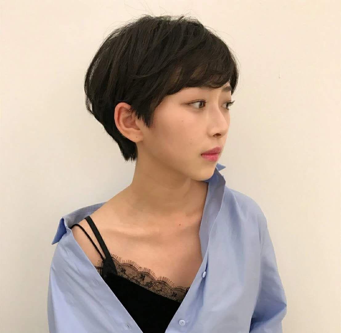 发型剪像男孩子的女生时,有短发v发型?奶女生腔图片