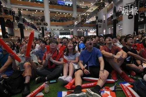 香港多个商场直播世界杯决赛 球迷带动商户营业额