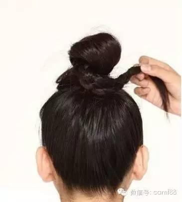 清新花苞头扎法图解,清爽又优雅!