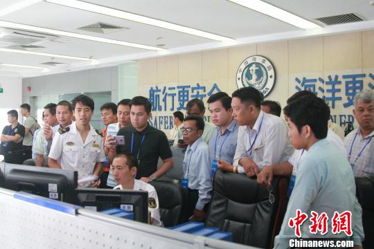 五国海事搜救培训学员到广州海事局交流船舶交管工作