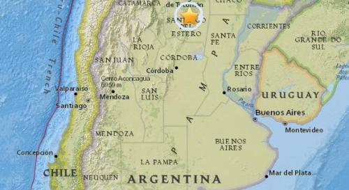 阿根廷北部地区发生5.6级地震，震源深度587.8公里