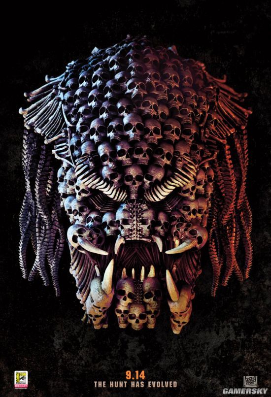 《铁血战士》新海报密恐吓哭了 白骨堆出暴虐杀手