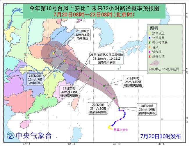 中国气象局启动三级应急响应 全力应对台风“安比”