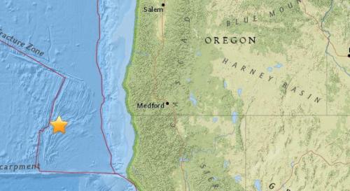 美俄勒冈州西南部附近海域发生5级地震 震源深15公里
