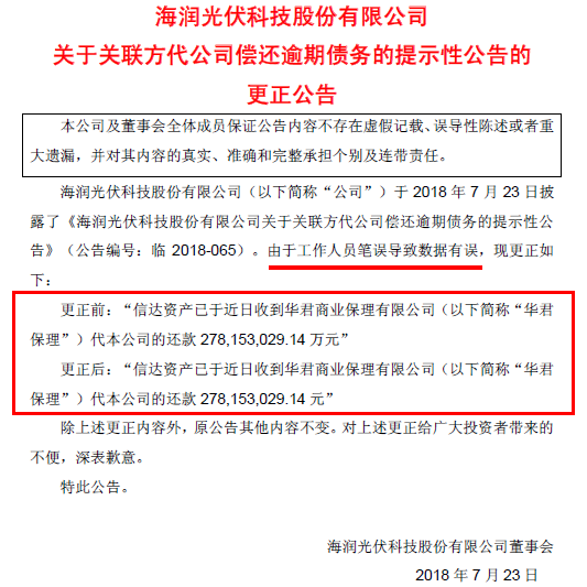 *ST海润陷32亿债务危机,原董事长5亿代偿救急